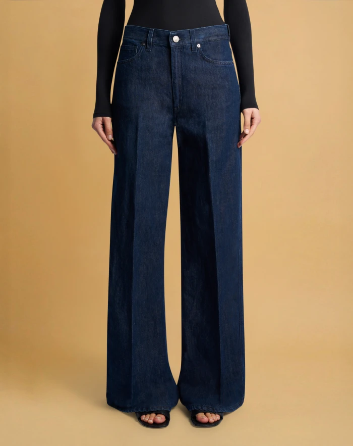 Cindy jeans in cotton and linin denim