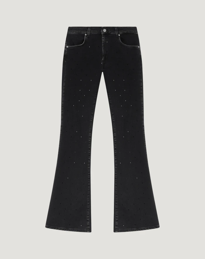 Jeans Kate aus schwarzem Stretch-Denim