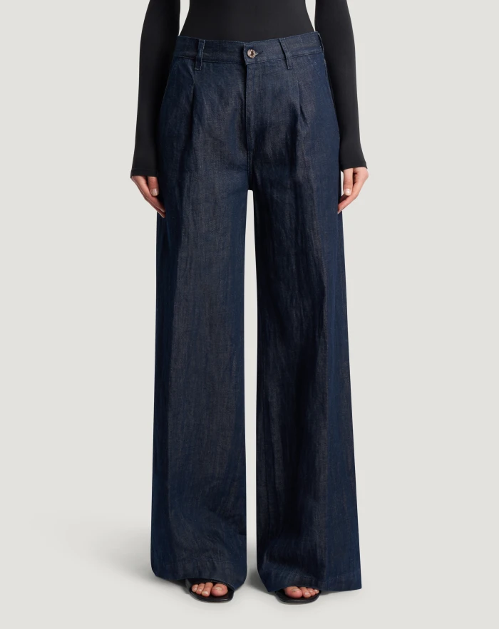 Poppy jeans in cotton and linen denim