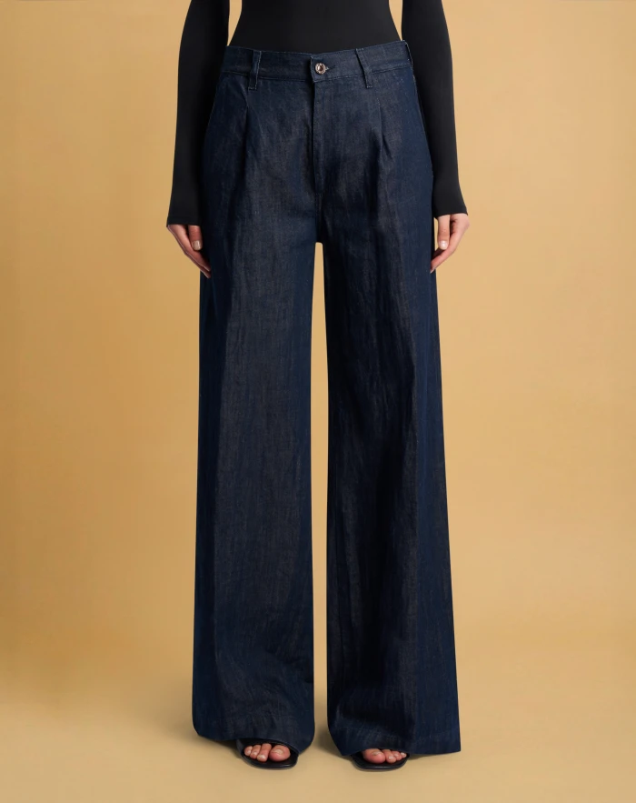 Poppy jeans in cotton and linen denim