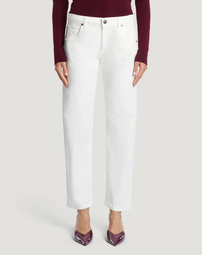 Jeans Tina in white denim