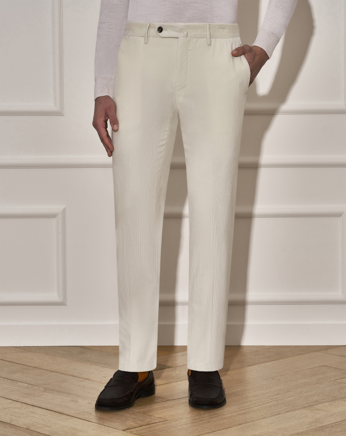 Slim trousers in super soft velvet