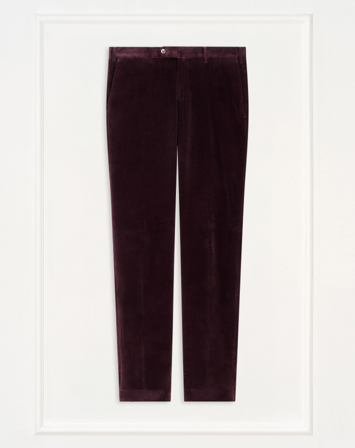 Slim trousers in super soft velvet