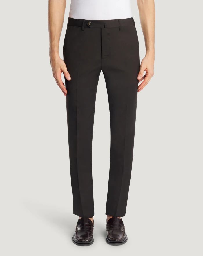 Slim trousers in stretch techno fabric