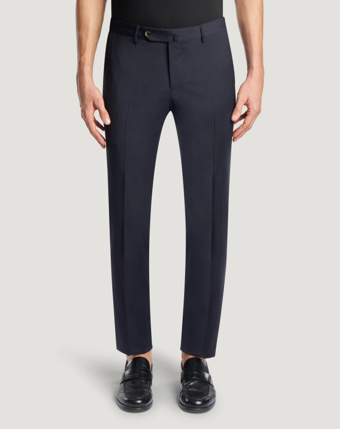 Slim trousers in stretch techno fabric