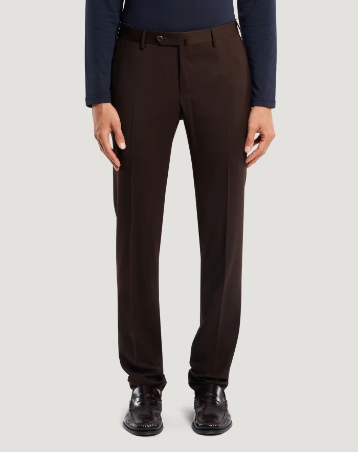 Slim trousers in techno wool
