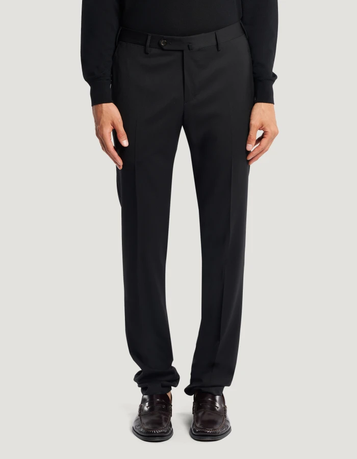 Slim trousers in techno wool