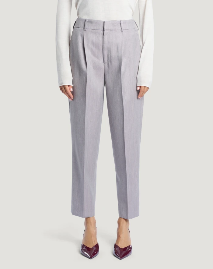 Daisy trousers in malfilé wool