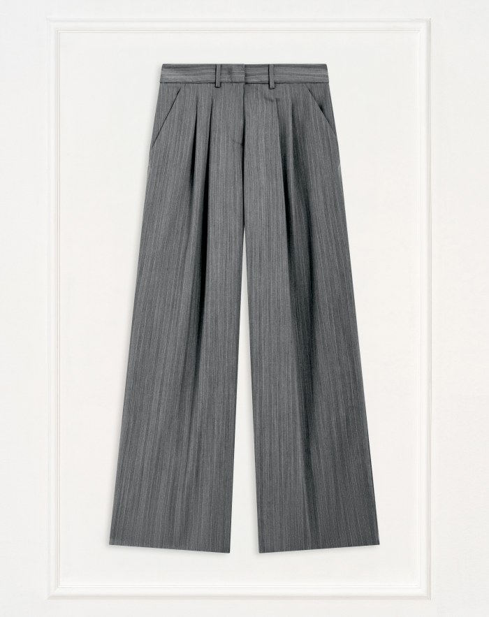 Frankie trousers in herringbone wool