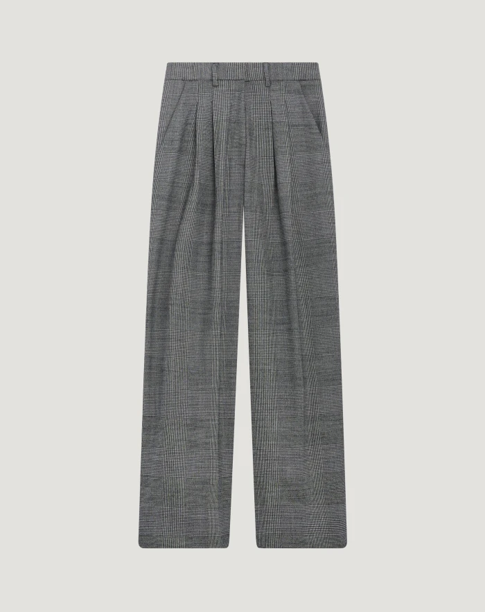 Hose Frankie aus gemusterter Wolle