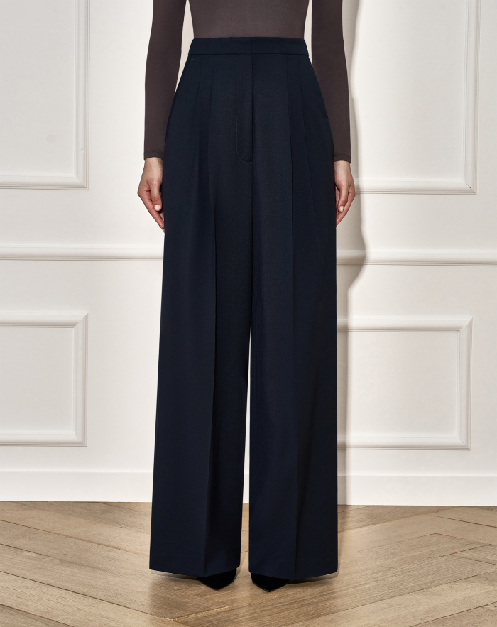 Pantaloni Grace in lana batavia