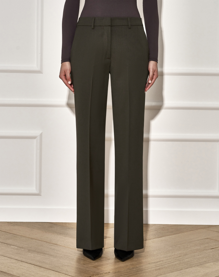 Pantaloni Jodie in lana batavia