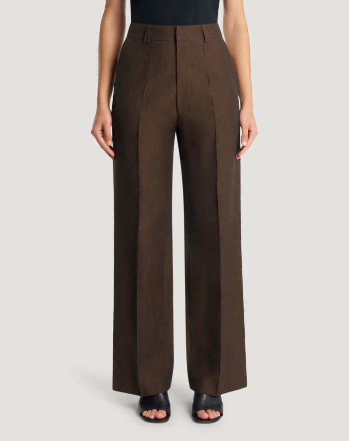 Pantaloni Katharine in lino e cotone