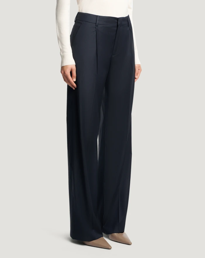 Pantaloni Lola in twill di lana stretch