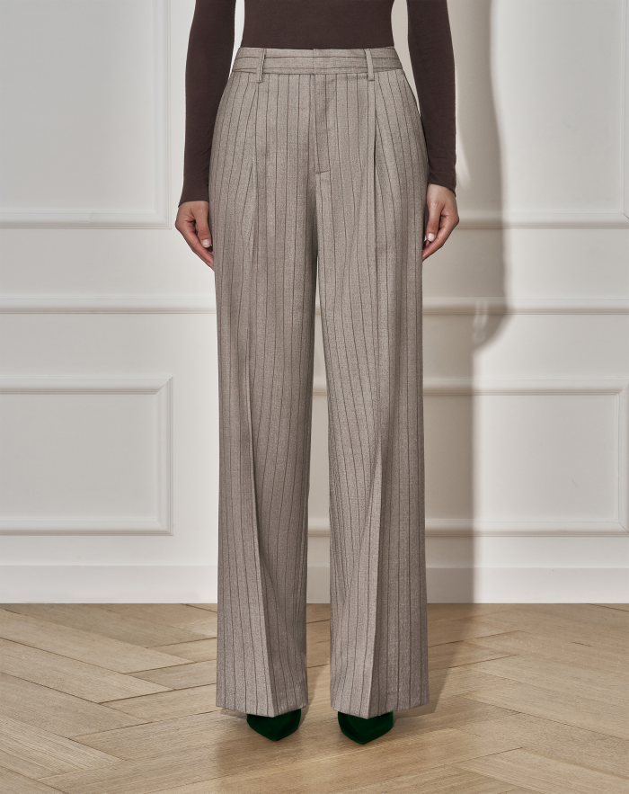 Lola trousers in wool flannel