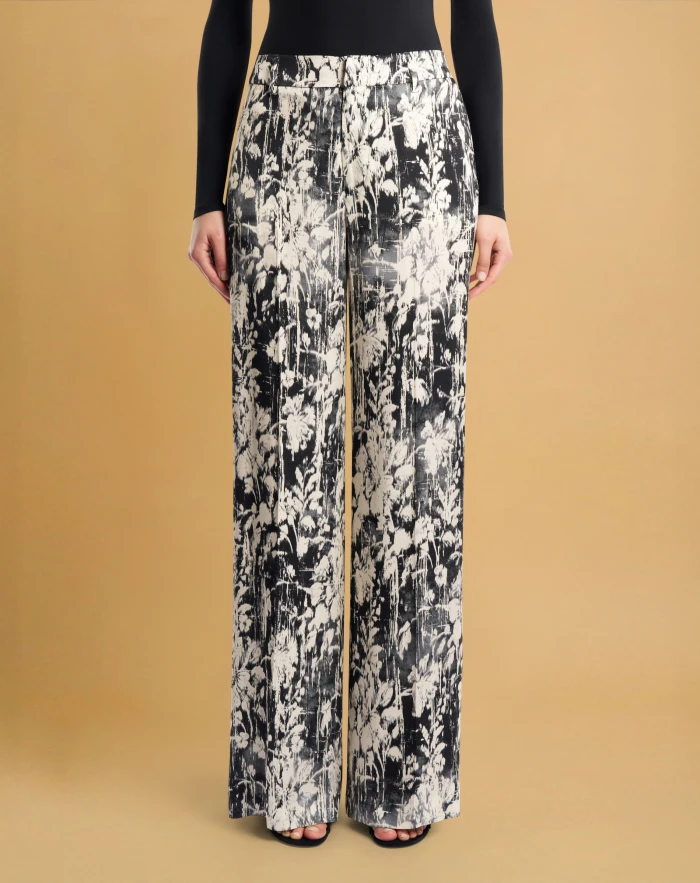 Lorenza trousers in stretch satin