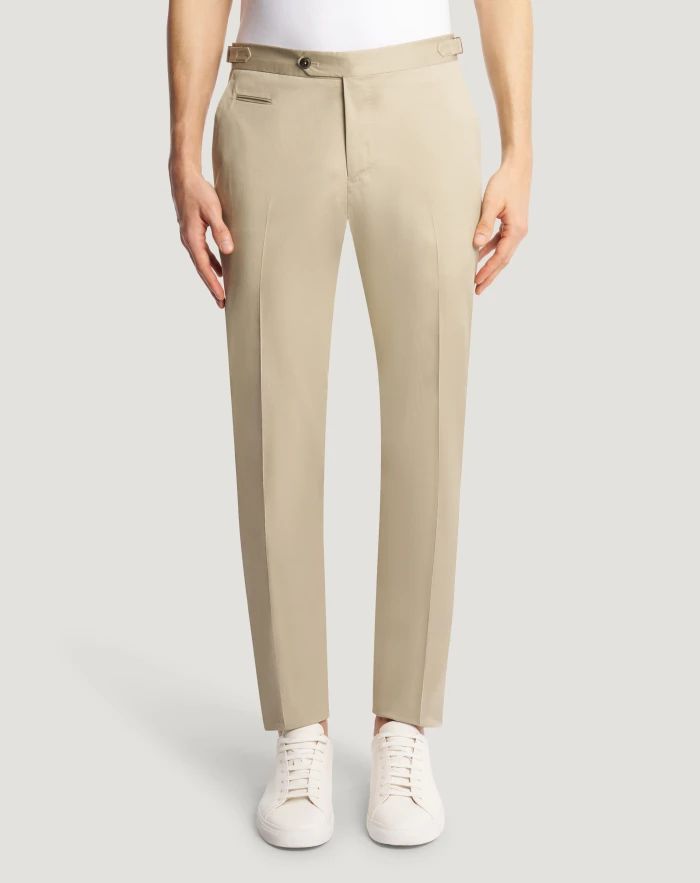 Slim stretch gabardine trousers