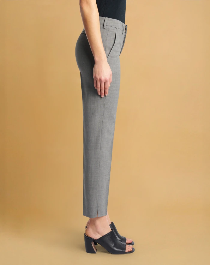 New York tropical wool trousers for women, dark grey | PT Torino