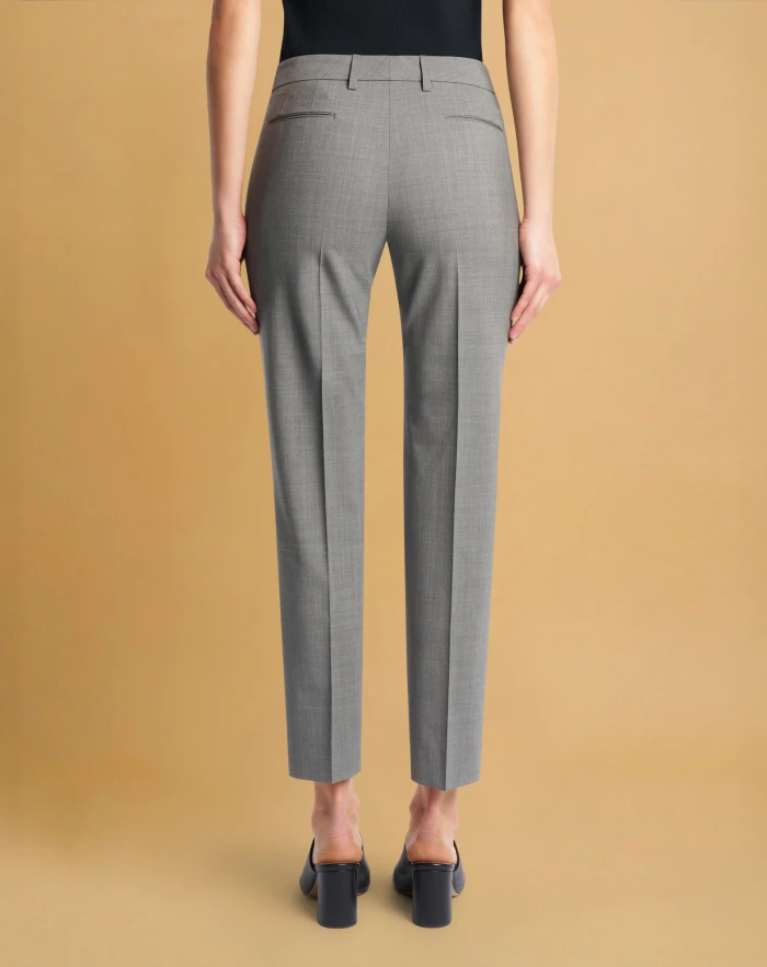 New York tropical wool trousers for women, dark grey | PT Torino