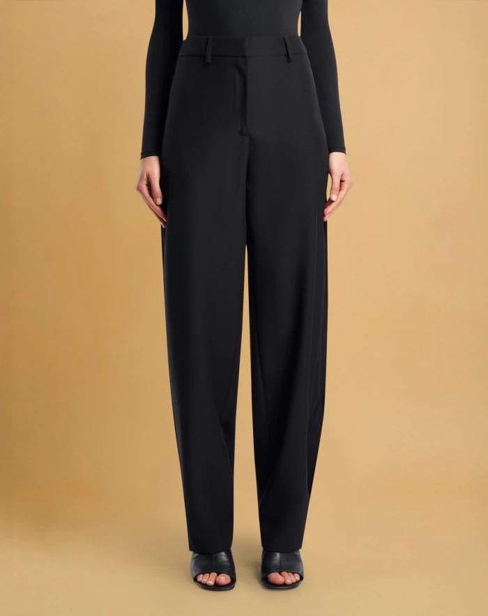 Paola trousers in wool poplin