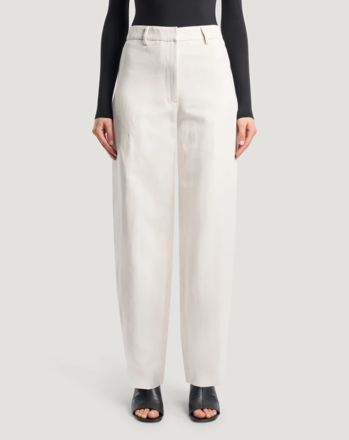 Pantaloni Paola in cotone e canapa