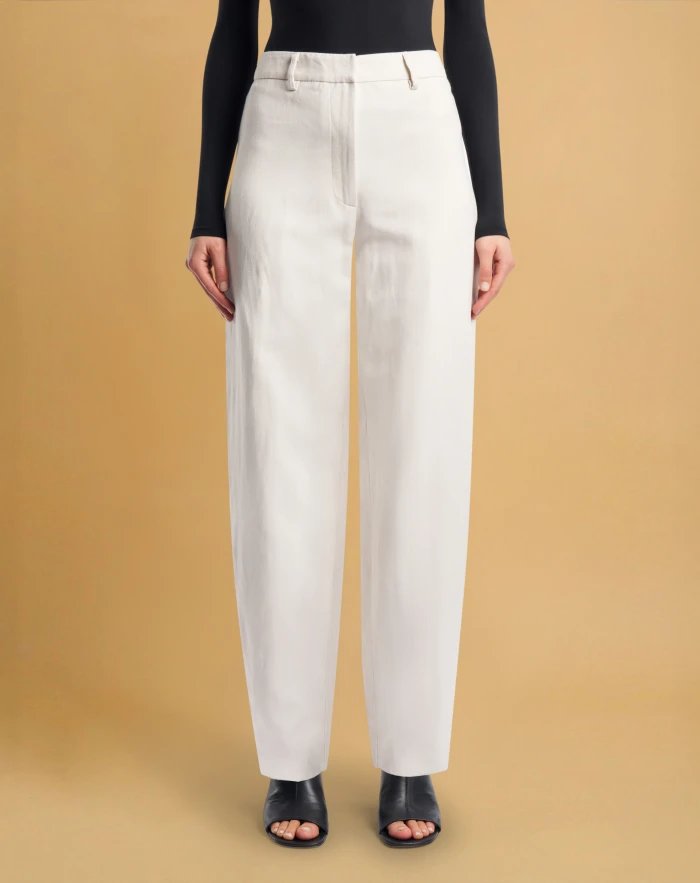 Paola trousers in cotton and hemp