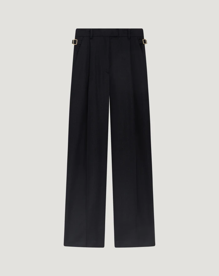 Hose Isabel aus Wolle mit Lurex