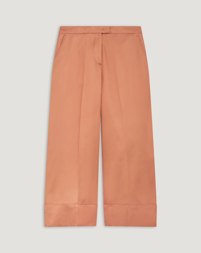 Pantaloni Colette in satin fluido