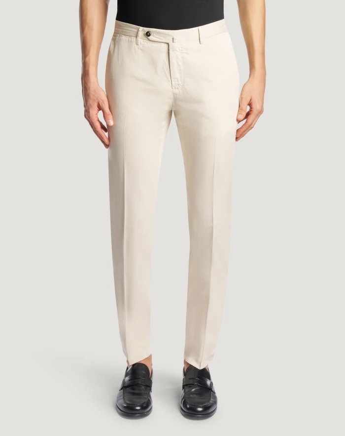 Slim silkochino trousers