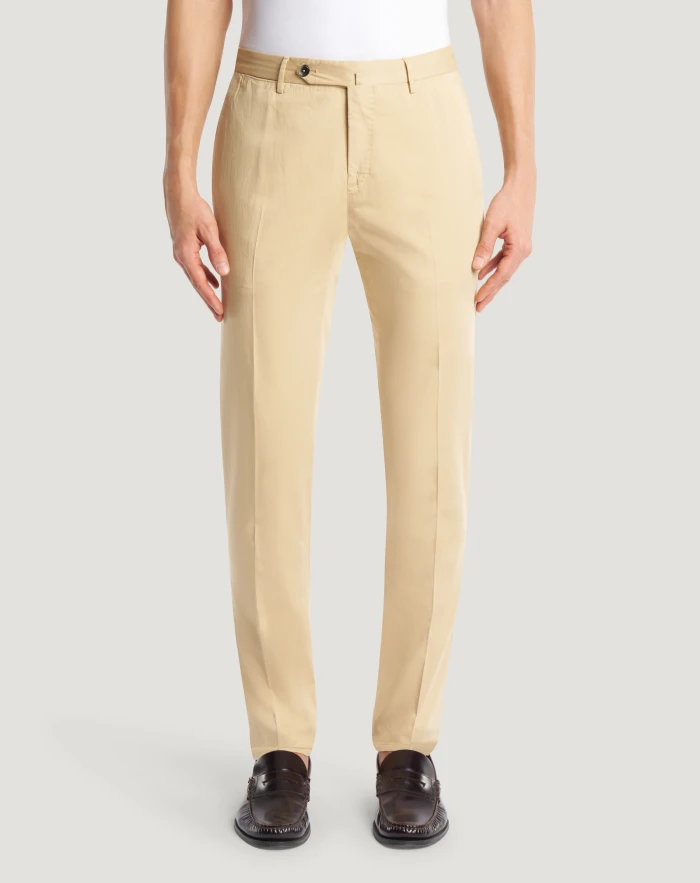 Slim silkochino trousers