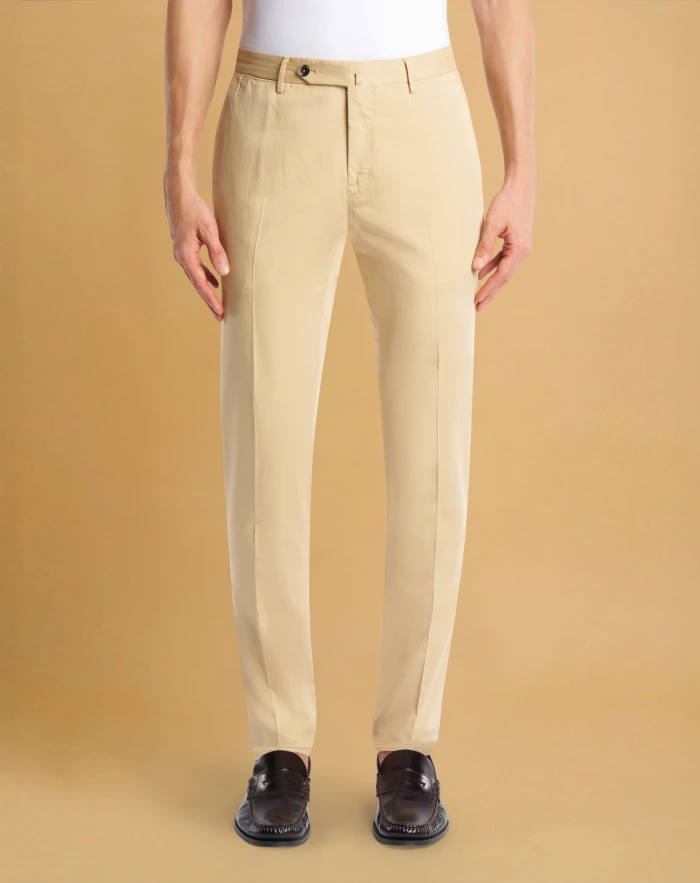 Slim silkochino trousers