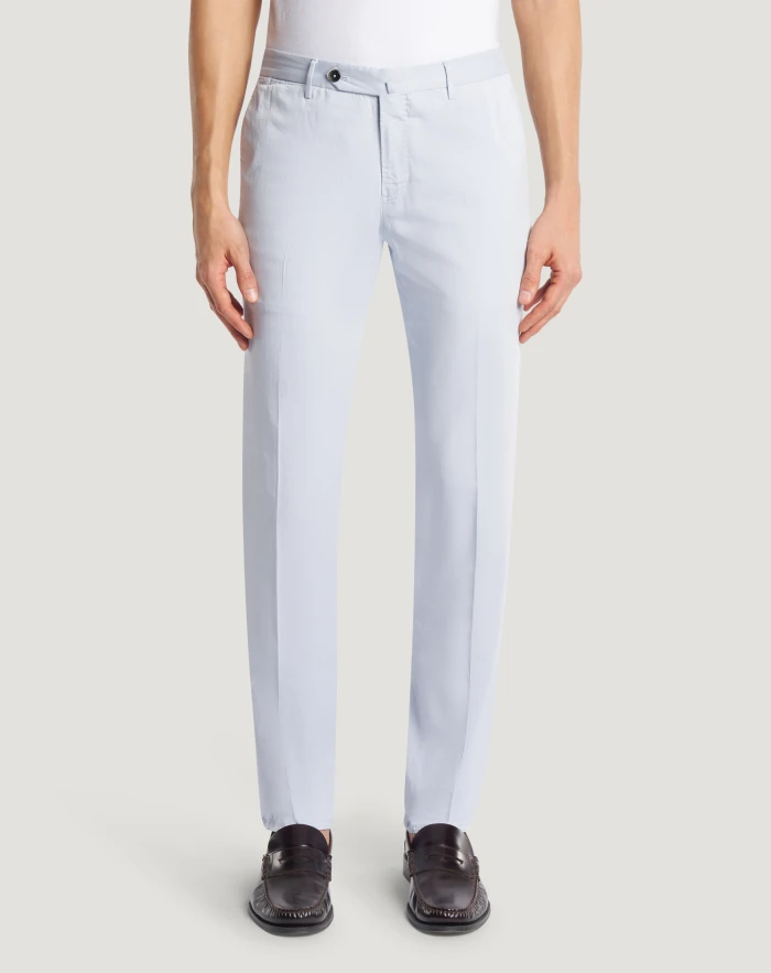 Slim silkochino trousers