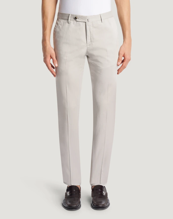 Slim silkochino trousers