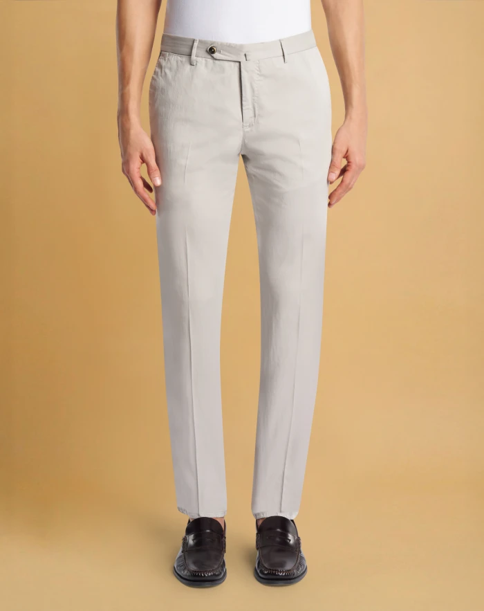 Slim silkochino trousers