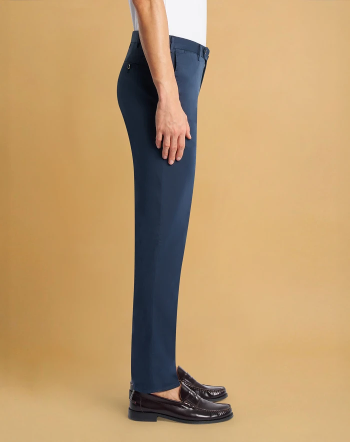 Hose Slim aus Silkochino für herren, marineblau | PT Torino