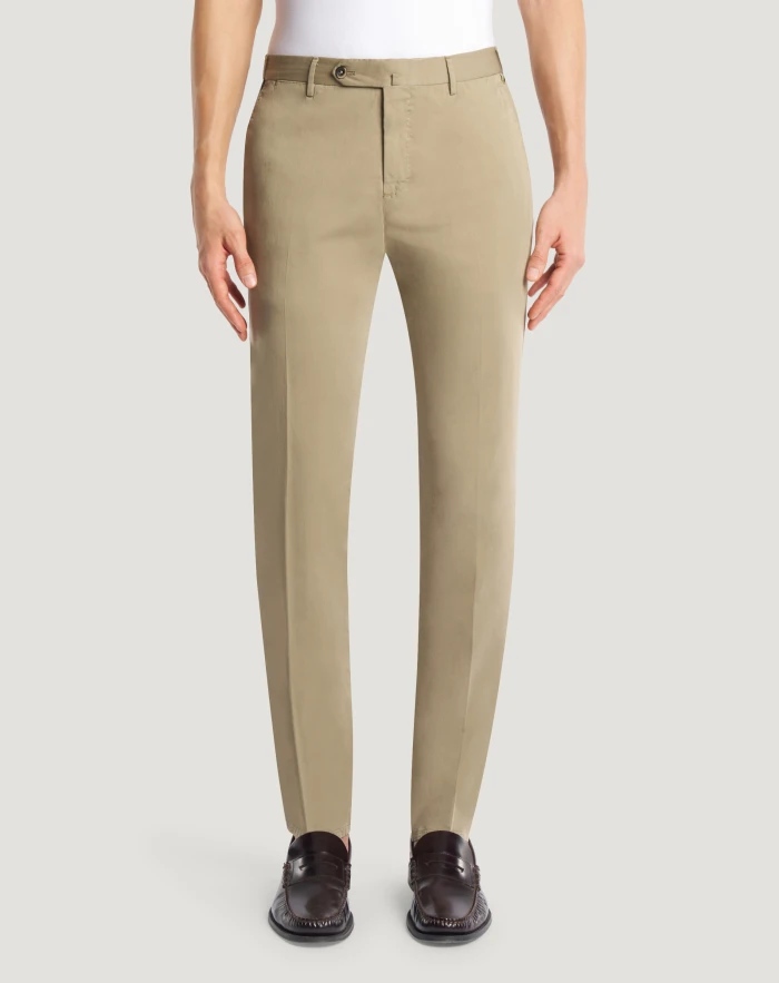 Slim silkochino trousers