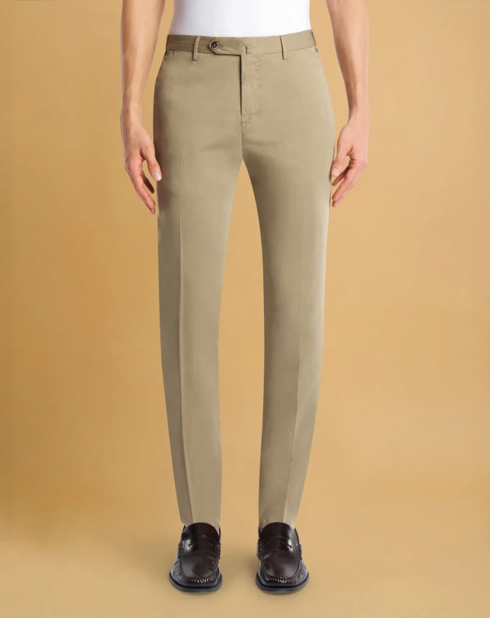 Slim silkochino trousers