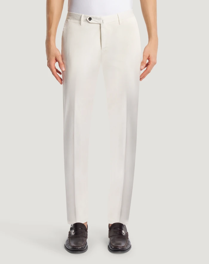 Slim stretch gabardine trousers