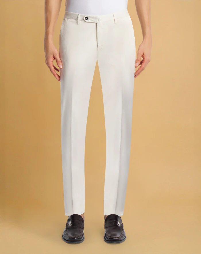 Slim stretch gabardine trousers
