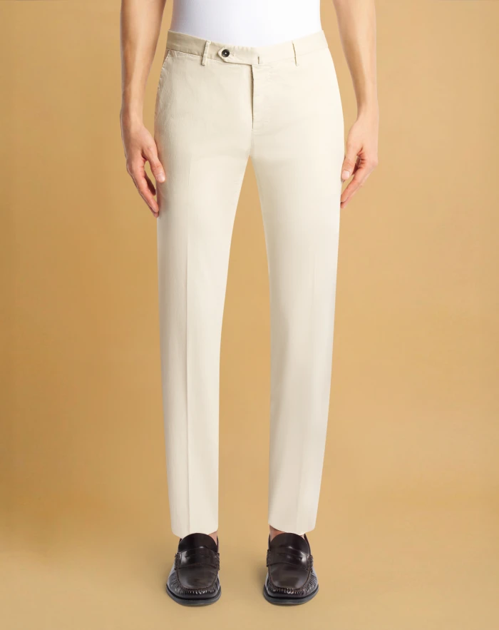 Slim stretch gabardine trousers