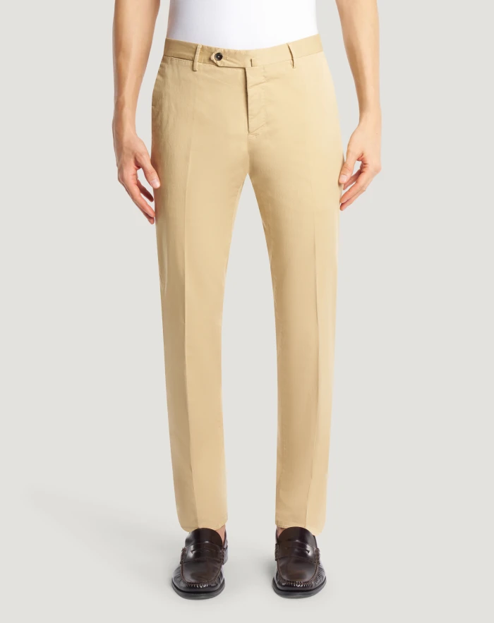 Slim stretch gabardine trousers
