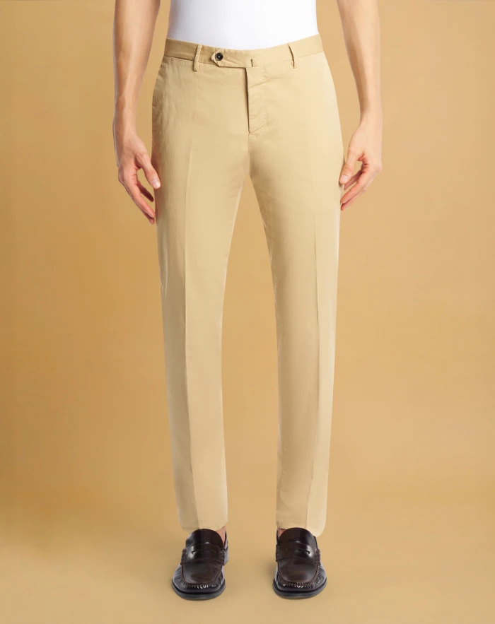 Slim stretch gabardine trousers