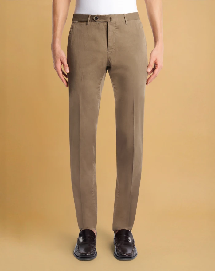 Slim stretch gabardine trousers