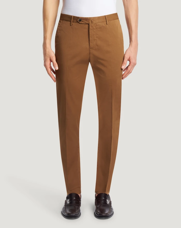 Slim stretch gabardine trousers