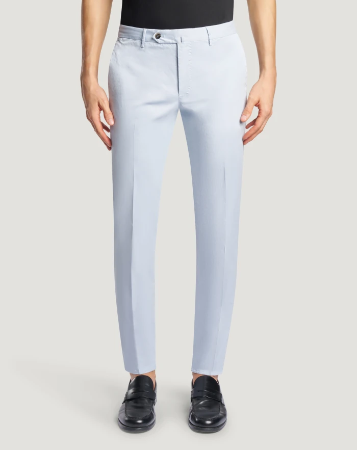 Slim stretch gabardine trousers
