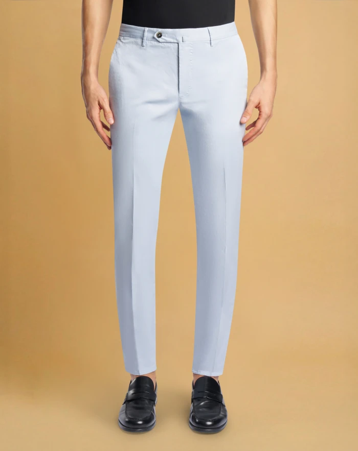 Slim stretch gabardine trousers