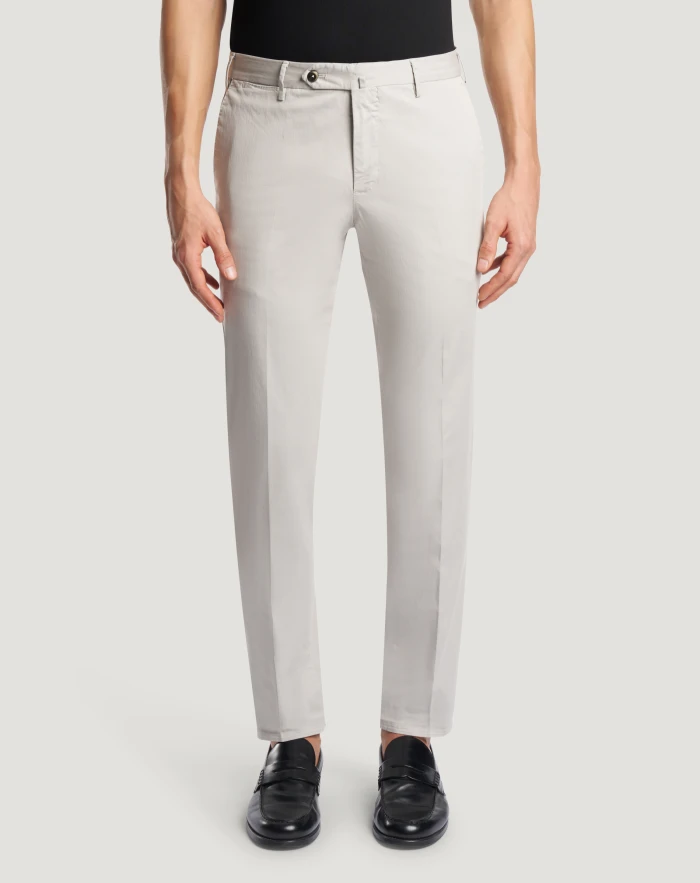 Slim stretch gabardine trousers