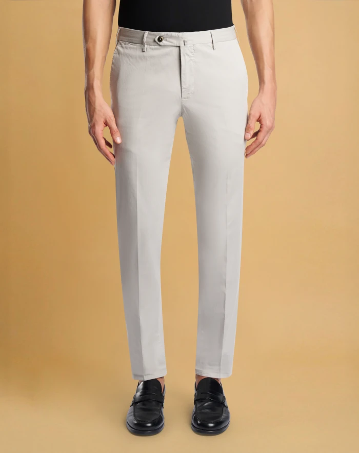 Slim stretch gabardine trousers