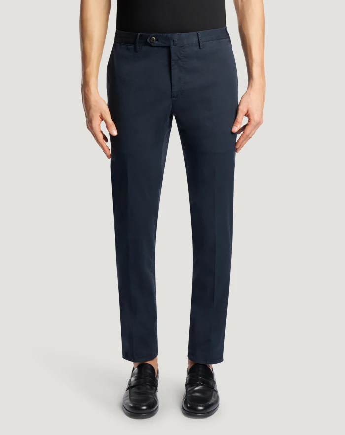 Slim stretch gabardine trousers