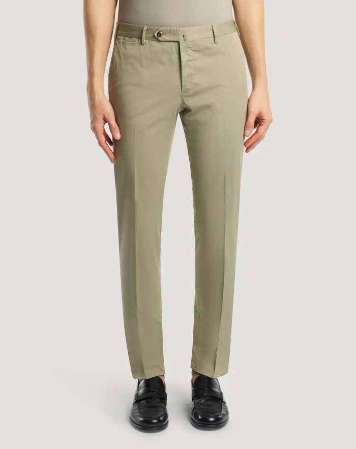 Slim stretch gabardine trousers